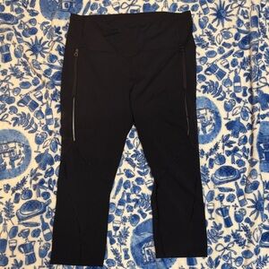 Lululemon Athletica Black Leggings with Zipper Details